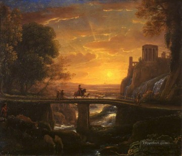 クロード・ロラン Painting - チボリの風景の想像上の眺め クロード・ロラン